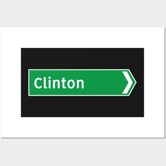 New Zealand Road Signage - Clinton (Southland/Otago) Wall Art by 4amStudio